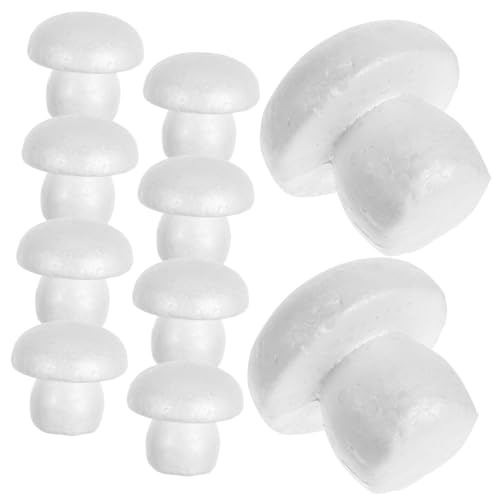 Gadpiparty 10 Stück Teiliges Unbemalter Schaumstoff pilzfiguren Natürliche Deko für Garten und Mikro Landschaft Leichter DIY Spaß Realistische Kunstvolle Pilzmodelle für Party und Fotografie von Gadpiparty