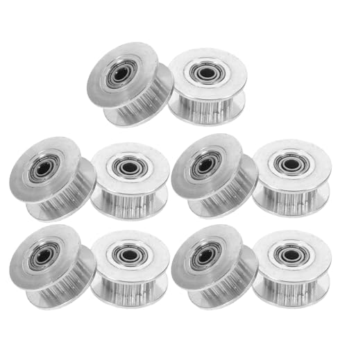 Gadpiparty 10 Stück Zahnriemenscheiben mit Lager: Umlenkrolle 20 Zähne, 3 mm Bohrung, Aluminium-Synchronrad für 6 mm Riemen, geeignet für 3D-Drucker, CNC und Automatisierungstechnik Gadpiparty 10 Stück Zahnriemenscheiben mit Lager: Umlenkrolle 20 Zähne, 3 mm Bohrung, Aluminium-Synchronrad für 6 mm Riemen, geeignet für 3D-Drucker, CNC und Automatisierungstechnik von Gadpiparty