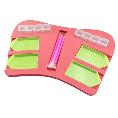 Gadpiparty 10 Stücke Malerei Werkzeuge Lagerung Tablett Strass Malerei Tablett Handwerk Tablett Perlen Tablett Rosa Harz von Gadpiparty
