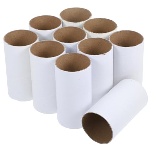 Gadpiparty 10 Stücke Rollen Papier Rohr DIY Material Papier Rohre Papier Handtuch Rohre Karton Zylinder Karton Rohr Weiß von Gadpiparty