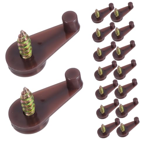 Gadpiparty 100 Sätze Kleiderspiegelklemme Glashalterung Spiegelhalterclips aus Kunststoff Halteklammern für Schranktüren Clips zum Aufhängen von Spiegeln Bildschirmclips für Fenster pp Braun von Gadpiparty