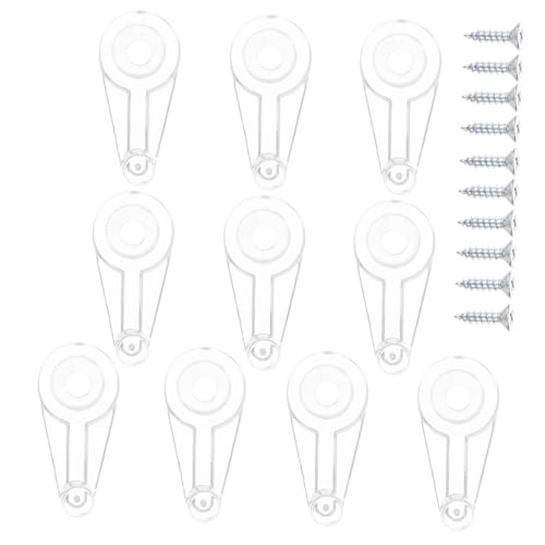 Gadpiparty 100 Stck Teiliges Transparente Glashalteklammern für Schranktüren mit Silbernen Schrauben Einfache Montage Robuste Kunststoff Metallclips für Spiegel Türglasbefestigung im von Gadpiparty
