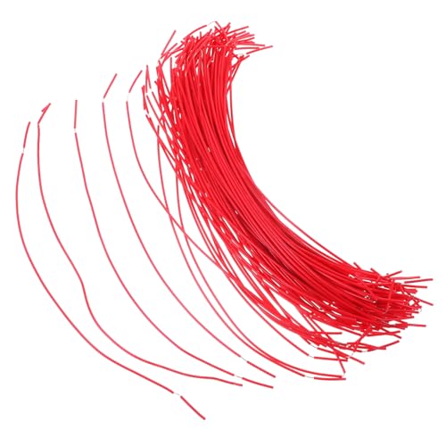 Gadpiparty 100 Stück Drahtverbindungsleitung niedrig Kabel isoliert werkzeug Stromdraht Drahtanschluss Elektrisch elektrisches Experiment Drahtanschlüsse elektrisch Strom Experiment PVC rot von Gadpiparty