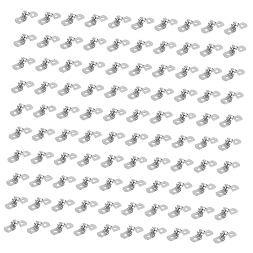 Gadpiparty 100 Stück Edelstahl Rohrschellen Rigid Rohrbefestigung U förmig Spannklemme Korrosionsbeständig Breit für Rohrschellenbefestigung Langlebig Robust von Gadpiparty