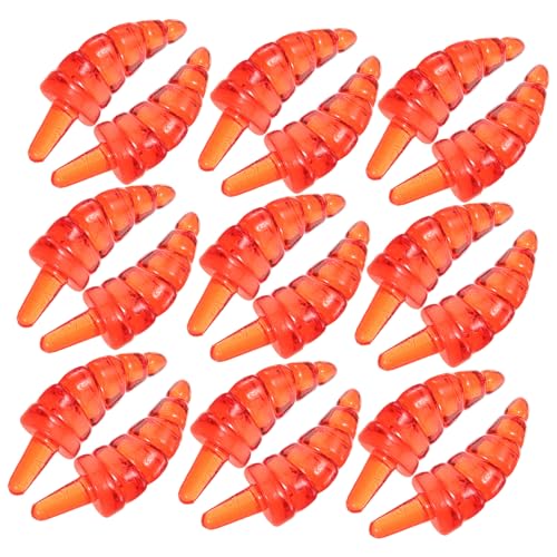 Gadpiparty 100 Stück Kunststoff Schneemannnasen Halbtransparente Weihnachtsdeko für DIY Bastelprojekte Orangefarbene Nasen für Winterspielzeug und Schneemann Herstellung von Gadpiparty
