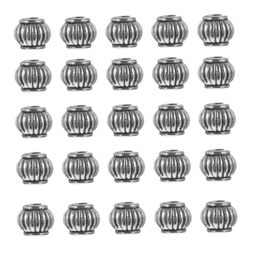 Gadpiparty 100 Stück Silberne Kürbis Laternen Abstandshalter Perlen aus Legierung Runde DIY Zwischenperlen für Armbänder Leicht Langlebig Tibetisch Silberfarben für Schmuckherstellung und Gadpiparty 100 Stück Silberne Kürbis Laternen Abstandshalter Perlen aus Legierung Runde DIY Zwischenperlen für Armbänder Leicht Langlebig Tibetisch Silberfarben für Schmuckherstellung und von Gadpiparty