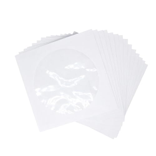 Gadpiparty 100stücke Cd-Aufbewahrungstasche Mit Transparentem Fenster Papiertasche Für DVDs Und Heimkino Weiß von Gadpiparty