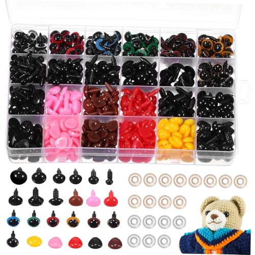 Gadpiparty 1028 STK Teiliges Sicherheitsaugen Häkeltiere aus Langlebigem Vielfältige mit Aufbewahrungsbox für DIY Puppen Kuscheltiere und Handarbeiten von Gadpiparty