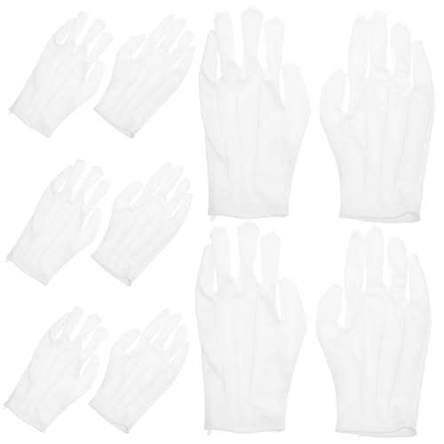 Gadpiparty 10Paare Weiße Handschuhe Atmungsaktive Schutzhandschuhe für Schmuckinspektion Münzhandhabung und Formelle Anlässe Bequemes Dreirippen Design für Uhren Gadpiparty 10Paare Weiße Handschuhe Atmungsaktive Schutzhandschuhe für Schmuckinspektion Münzhandhabung und Formelle Anlässe Bequemes Dreirippen Design für Uhren von Gadpiparty
