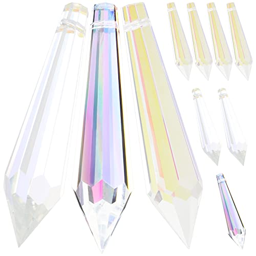 Gadpiparty 10Stücke Kristallanhänger Ab Farbe Hängende Lichtdekoration für Hochzeiten DIY Kronleuchter Stilvolle Wand und Fensterschmuckstücke Leicht und Installieren von Gadpiparty