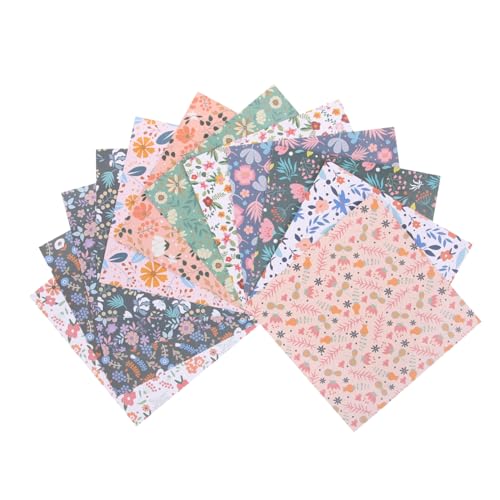 Gadpiparty 12 Blatt Blumenmaterialpapier Hintergrundpapier für Sammelalbum Blumen- Lieferungen Pastell Scrapbooking-Materialien Hand Papier Scrapbooking -Vorräte doppeltes Offsetpapier von Gadpiparty