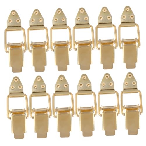 Gadpiparty 12 Stück Eisen Spannverschluss Hasp für Kisten Robuste und Langlebige mit Federbelastetem Design Retro für Vielseitige Anwendungen von Gadpiparty