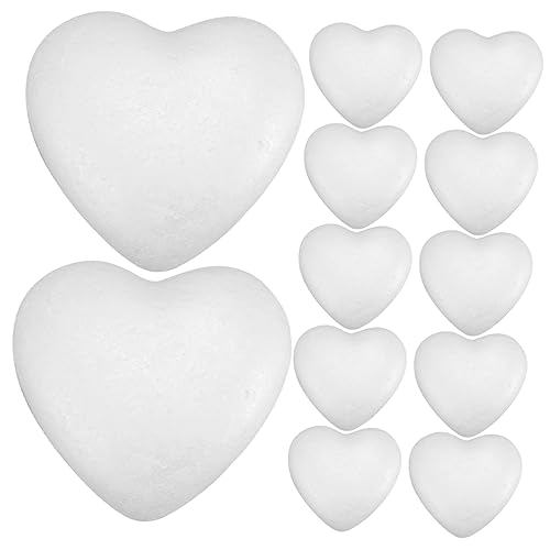 Gadpiparty 12 Stück Herzförmige Schaumstoffbälle für DIY Hochzeitsdekorationen und Valentinstag Große Leere Styroporkugeln für Bastelprojekte und Kreative Ideen von Gadpiparty