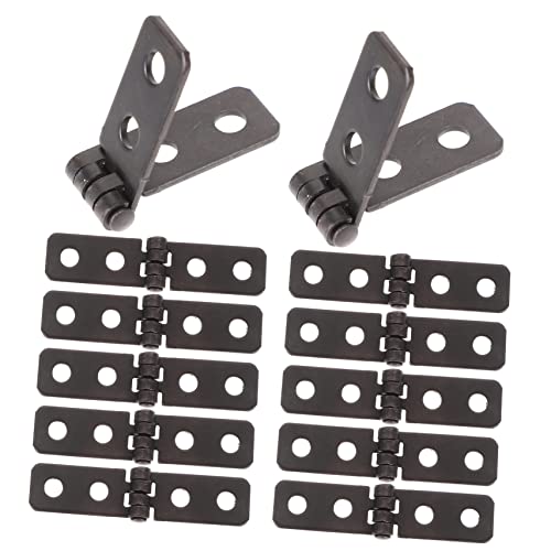 Gadpiparty 12 Stück Teiliges Klappscharnier für Holzschränke Lange Faltbare Möbelbeschläge Schwarz für Diy Projekte und Schmuckkästen Rostfrei Installieren von Gadpiparty