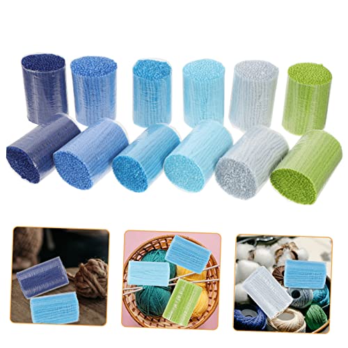 Gadpiparty 12 Stück Handgefertigtes Teppichgarn für Selbstgemacht Basteln Vorgeschnittenes Knüpfgarn mit Knüpfhaken für Kissenbezüge und Teppichherstellung Farben nach Wahl Acrylgarn von Gadpiparty