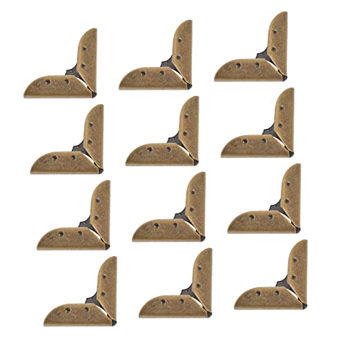 Gadpiparty 12 Stück Teiliges Metall Eckenschutz Antik Messing Retro Hohl Geprägt Schutzecken für Alben Scrapbooking Notizbücher Langlebiger Kantenschutz von Gadpiparty
