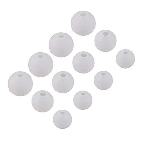 Gadpiparty 12 Stück Teiliges Silikonform für Epoxidharz Runde Ballformen Antihaftbeschichtet Leicht Entformbar für DIY Schmuck und Bastelprojekte Wiederverwendbar und Einfach zu Reinigen von Gadpiparty