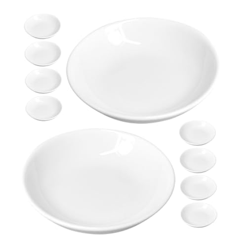 Gadpiparty 12 Teiliges Paletten Tintenteller Stapelbares Tablett Zum Servieren Von Farbe Großgeschirr Zeichenplatte Farb Emaille Pigment Mischplatten Weißer von Gadpiparty