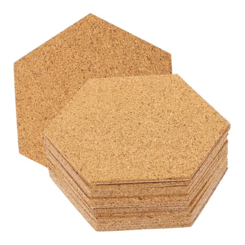Gadpiparty 120 Stück Teiliges Selbstklebende Dicke Sechseckige Korkplatten für DIY Basteln und Heimdekoration Anpassbar Zuschneidbar als Pinnwand Untersetzer und Tischschutz Kratzfest und von Gadpiparty