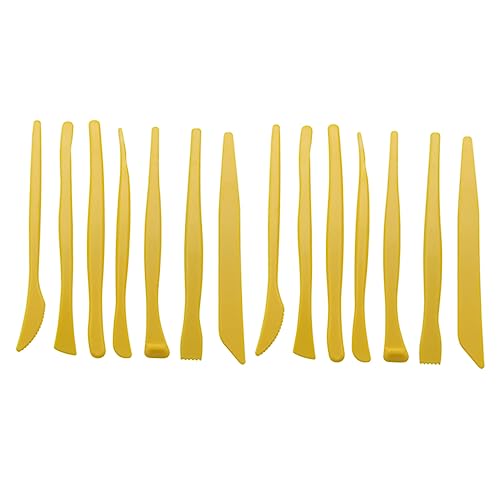 Gadpiparty 14 Stück Teiliges Ultra Leichtes Modellierwerkzeug Set Kunststoff Vielseitiges DIY und Keramikwerkzeug mit Ergonomischem Griff Beidseitig Geformte Spitzen für Gravur Malerei und von Gadpiparty