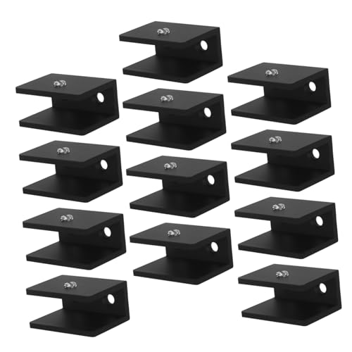 Gadpiparty 15 Stück Laminatklemmen Regal Glasklemmen Clips Glasplattenklemme Glasklemmen Kombination Wandhalterungen Clips Glashalterungsclip Aluminium Glasklemmenhalter von Gadpiparty