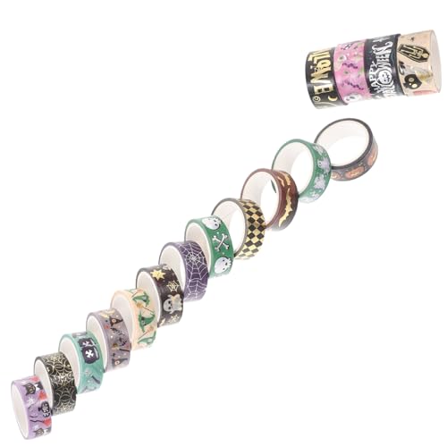 Gadpiparty 16 Rollen Teiliges Halloween Washi Tape mit Gold Silberfolierter Dekoration Handabreißbares Klebendes Bastelband für Scrapbooking Tagebücher Fotoalben und Diy-handarbeiten Gadpiparty 16 Rollen Teiliges Halloween Washi Tape mit Gold Silberfolierter Dekoration Handabreißbares Klebendes Bastelband für Scrapbooking Tagebücher Fotoalben und Diy-handarbeiten von Gadpiparty