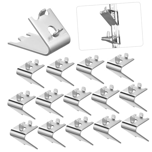 Gadpiparty 16 Stück Teiliges Edelstahl Gefrierschrank Regalhalter Robuste Metallclips für Gefrierfachregale Einfache Montage Ersatzteile für Kühlschrank und Gefrierschrank von Gadpiparty
