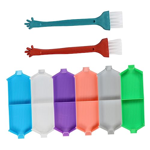 Gadpiparty Praktische Sortiertrays Für DIY Set Zur Aufbewahrung Von Perlen Und Strasssteinen Leicht Und Tragbar Für Diamantmalerei Und Bastelarbeiten Pinsel Farbe Zufällig von Gadpiparty