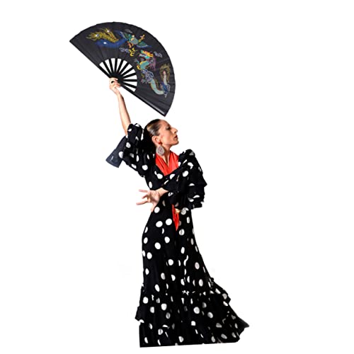 Gadpiparty 1Stück Handfächer Kunststoff mit Traditionellem Chinesischen Design Faltbarer Lüfter für Tai Chi Kung Fu und Tanz Schwarzer Drache und Tragbar für Heiße Sommertage Gadpiparty 1Stück Handfächer Kunststoff mit Traditionellem Chinesischen Design Faltbarer Lüfter für Tai Chi Kung Fu und Tanz Schwarzer Drache und Tragbar für Heiße Sommertage von Gadpiparty