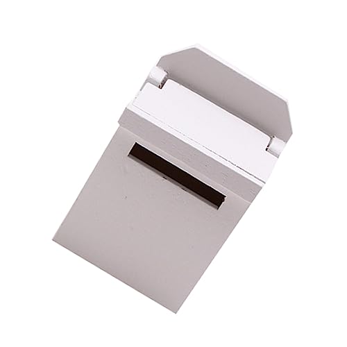 Gadpiparty 1stk Mini-briefkasten Aus Holz Miniaturspielzeug Post Mini-briefkastenverzierung Mini- Würfel Klein Tür Briefkästen Für Draußen Vintage - Paket Weiß Hölzern von Gadpiparty