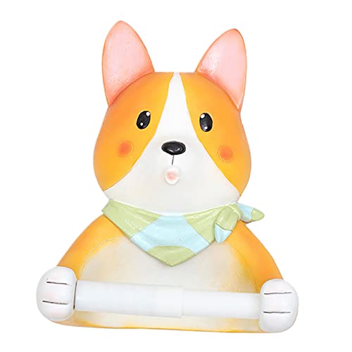 Gadpiparty Toilettenrollenhalter Mit Corgi-Design Hängeständer Für Papierhandtücher Wanddekoration Organizer Für Badezimmer Praktisches Regal Für Wc-Papier von Gadpiparty