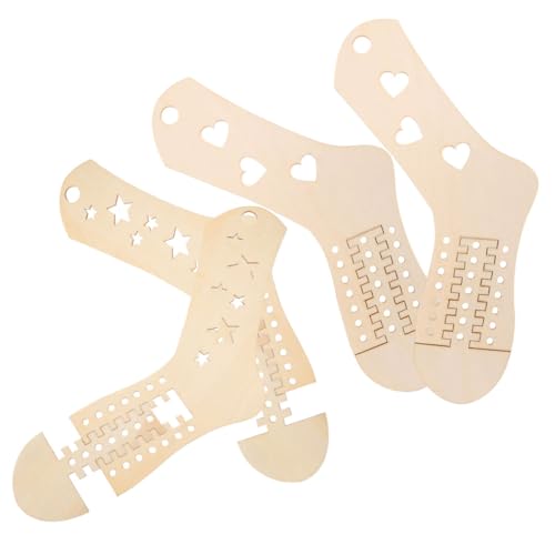 Gadpiparty 2 Paar Sockenständer Sockenstrickblocker Strickblocker Gewebte Socken Vorlage Strickstrumpfblocker Stricksockenblocker Strumpfstrickformen Füße Häkeln Holz von Gadpiparty