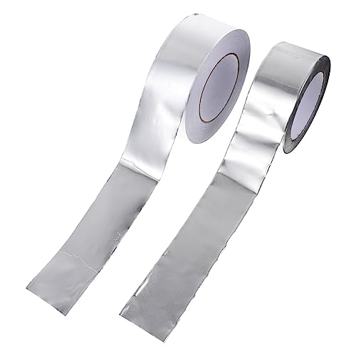 Gadpiparty 2 Rollen Hitzebeständiges Aluminiumfolie Klebeband Set für Küche Isolierung Reparatur Geeignet Hochtemperaturbeständig von Gadpiparty