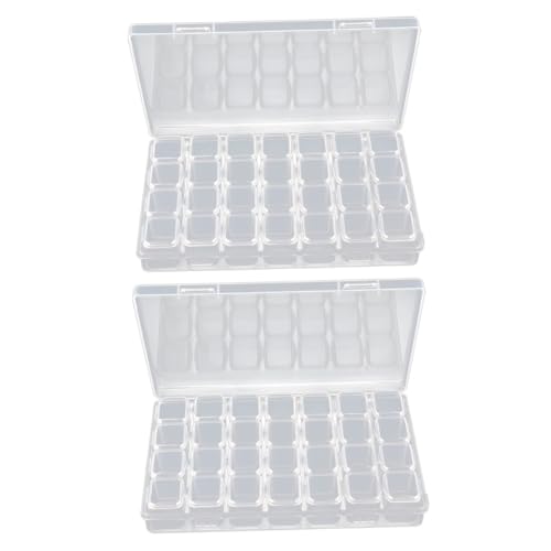 Gadpiparty 2stücke Fächer Transparenter Nail Art Schmuckbehälter PVC Aufbewahrungsbox Leicht Organizer Für Perlen Nagelspitzen Accessoires von Gadpiparty