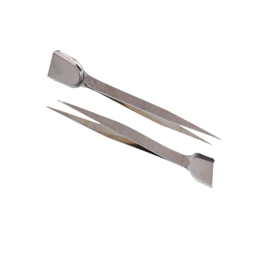 Gadpiparty 2 STÜCK Professionelle Pinzette mit Schaufel aus Edelstahl für Schmuckherstellung Präzise Greifspitze und Praktischer Schmucklöffel für Diamanten Perlen und Kleine Steine Teiliges von Gadpiparty
