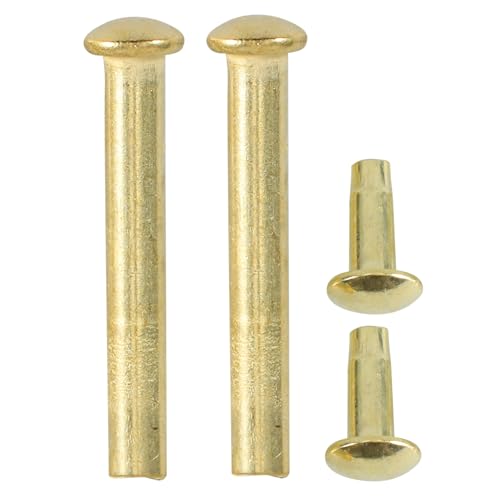 Gadpiparty 2 Sätze Faltfächer Ersatz Niet Mutter Reparaturset DIY Lüfterachse Zubehör Goldfarbene Rundkappe Einfache Installation für Handventilatoren und Holzfächer von Gadpiparty