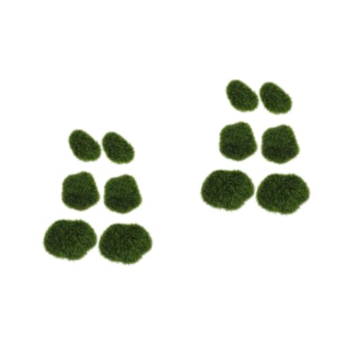 Gadpiparty 2 Sätze Imitierte Moossteine Für Pflanzenwand Dekorative Mikrolandschaft Ornamente Leuchtendem Grün Für Bonsai Aquarien Fotodekoration Und Gartenlandschaft 6 Stücke * 2 von Gadpiparty