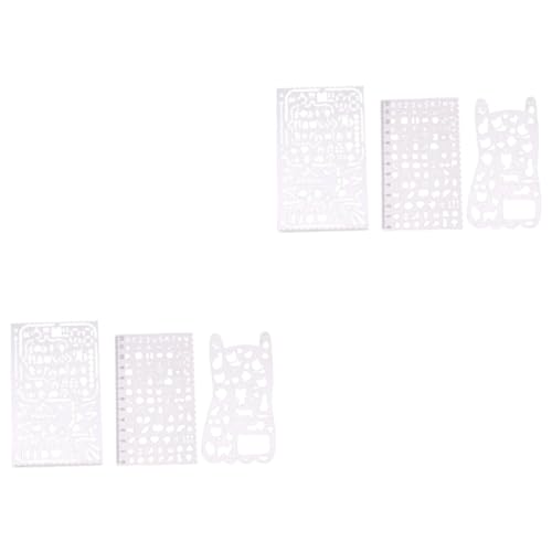 Gadpiparty 2 Sätze Multifunktionale Zeichenschablonen Teiliges Für Diy Projekte Für Scrapbooking Karten Und Persönliche Planungen 3 Stücke * 2 von Gadpiparty