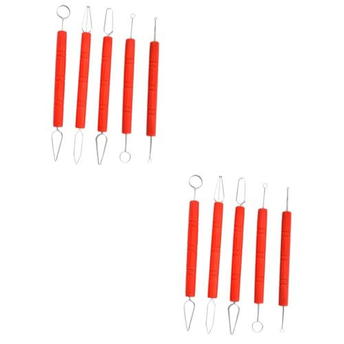 Gadpiparty 2 Sätze Schnitz Messer Set Für Keramik Bildhauerei Töpferei Tonschnitzerei Werkzeuge Zum Schnitzen Aus Ton Selber Machen Modelliermasse-kit Ton-kit Abs 5 Stücke * 2 von Gadpiparty
