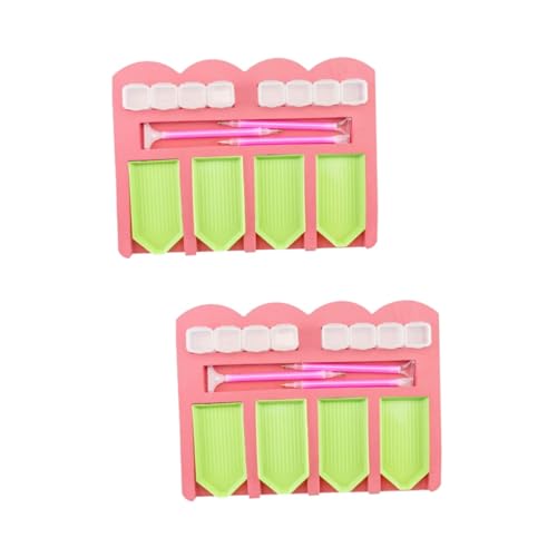 Gadpiparty 2 Sätze Tablett Werkzeuge Strasssteine ​​Strass Tablett Sortierer Malerei Aufbewahrungstablett Bohrer Maltablett Mehrgitter Tablett Zubehörtablett DIY Perlentablett 10 Stück * 2 von Gadpiparty