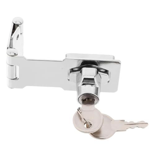 Gadpiparty 2 Sätze Teiliges Edelstahl Schloss mit Falzriegel Robuste Sicherheitsschlösser für Schränke und Aktenschränke Verschließbare Möbelschlösser für Büro und Haushalt Verschleißfest von Gadpiparty