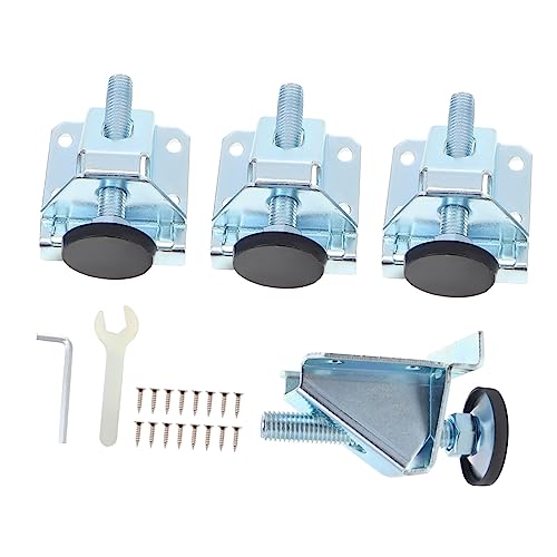 Gadpiparty 2 Sets 4 Teilig Leveler Cob Decking Leveling Glides Kit Pool Wire Monitor Stand Riser Riser Schwimmende Regalhalterung Türbretter Loft Keile Basis Verstellbar Kaltgewalzter Stahl von Gadpiparty