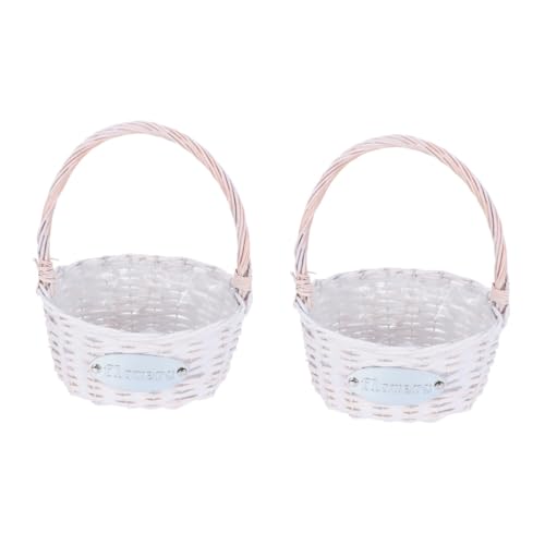 Gadpiparty 2 Stück Blumenmädchenkörbe Für Hochzeiten Tragbarer Foto-requisit Gefütterter Korb Blumenkörbe Für Die Braut von Gadpiparty