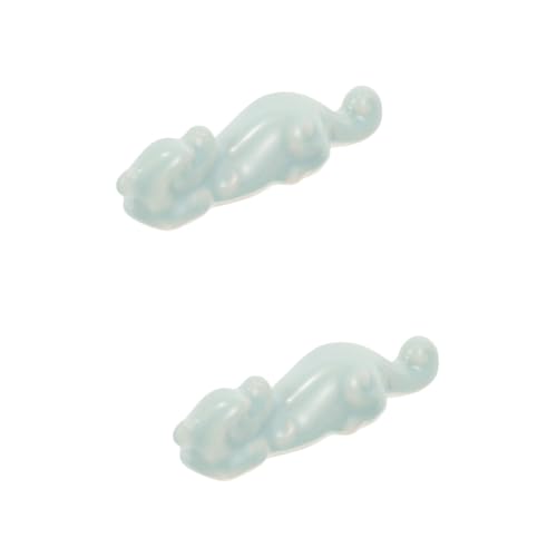 Gadpiparty 2 Stück Celadon Chilong Stifthalter Pinsel Stift Halter Bürstenhalter aus Porzellan Bürste Stifthalter Büro Stifthalter Pinselhalter Stifthalter für Kalligrafie Malenhalter Keramik von Gadpiparty