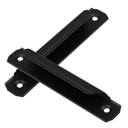 Gadpiparty 2 Stück Fliegengitter Fenstergriff Schiebetürgriff Schiebetürgriffe Ersatz Schiebefenstergriffe Schiebetür Zuggriffe Metallgriff Hardware Griff Schwarze Aluminiumlegierung von Gadpiparty