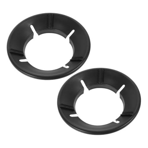 Gadpiparty 2 Stück Gasherd Windschutzscheibe Sammeln Sie Feuer-Wok-Unterstützung Zubehör für Gasherde Winddichte Herdabdeckung Camping-Gasabdeckung raffiniertes Eisen Black von Gadpiparty