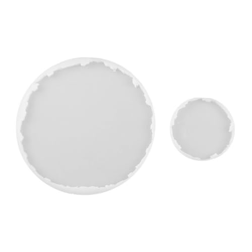 Gadpiparty 2 Stück Hölzerne Untersetzerform Herstellung Cup -Untersetzer für Schreibtisch LED Silica-Formen Schalenform Untersetzer Formen Kieselgel Transparent von Gadpiparty
