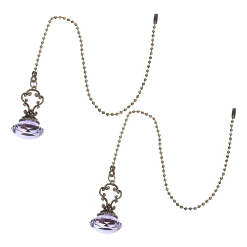 Gadpiparty 2 Stück Kettenverlängerung für Deckenventilatoren Vintage Pendelkette mit Prismenkugel für Badezimmer Toilette Deckenleuchten und Tischlampen von Gadpiparty