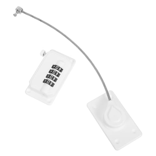 Gadpiparty 2 Stück Kindersicherung Fenster Kühlschrank-schloss Verstellbares Metall-drahtschloss Selbstklebend Kindersicher für Schränke Gefrierschränke Schubladen Backofen Einsetzbar von Gadpiparty