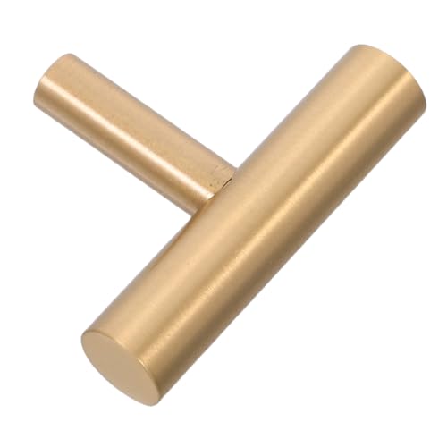 Gadpiparty 2 Stück Messing Schrankgriffe T-bar Schubladengriffe Ergonomisch Vintage Kupfer Möbelknöpfe Einloch Schrankbeschläge für Küche Badezimmer Kommode Kleiderschrank von Gadpiparty